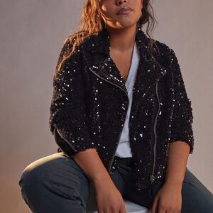 maeve malia sequin moto jacket